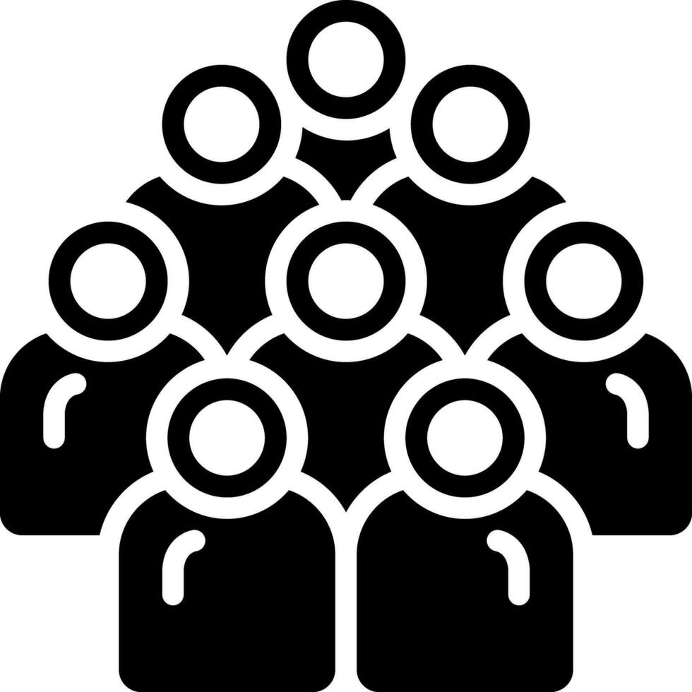 solid icon for multitude vector