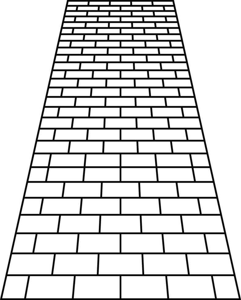 Line art icon of airport runway. vector