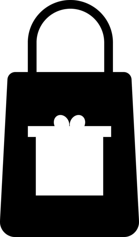Illustration of shopping bag in flat style. vector