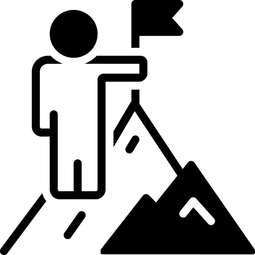 solid icon for overcoming vector