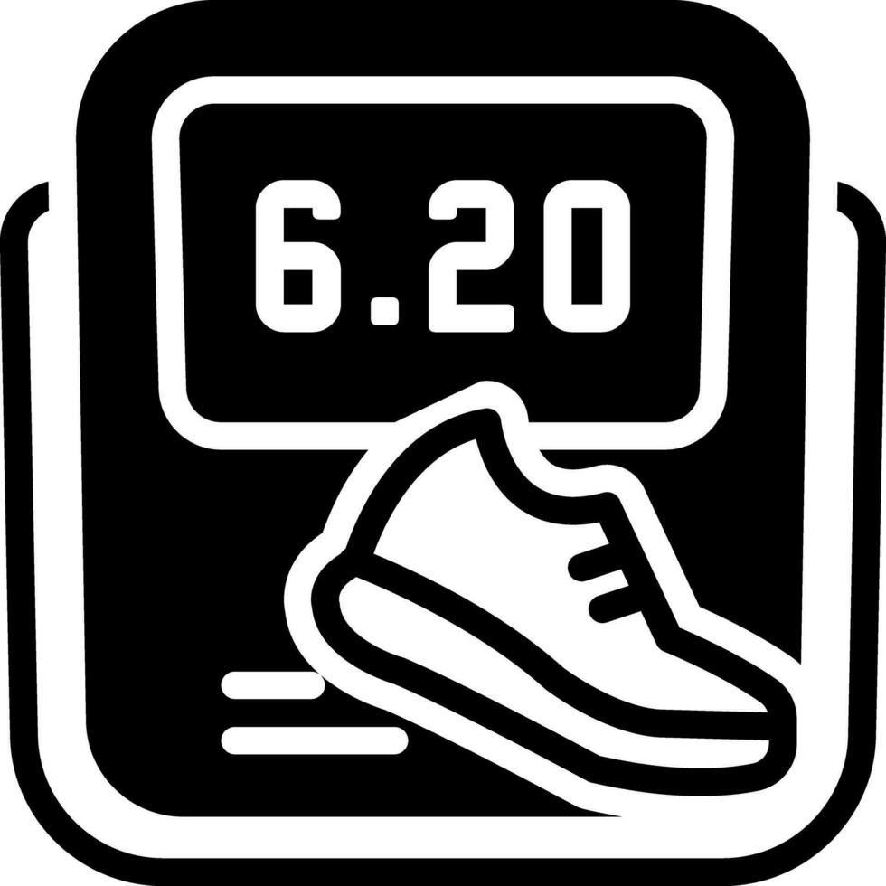 solid icon for pedometer vector