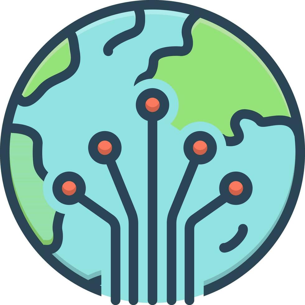 color icon for photonics vector