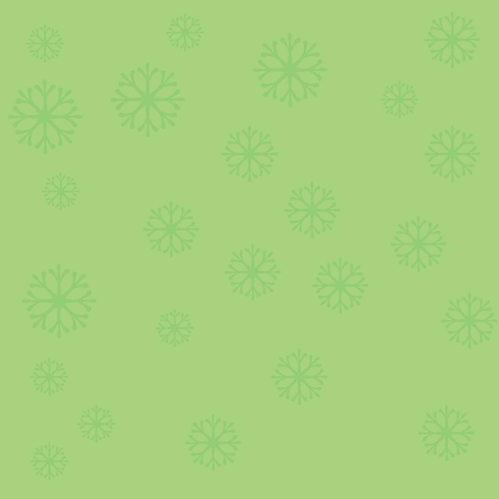 Snowflake on green background. vector