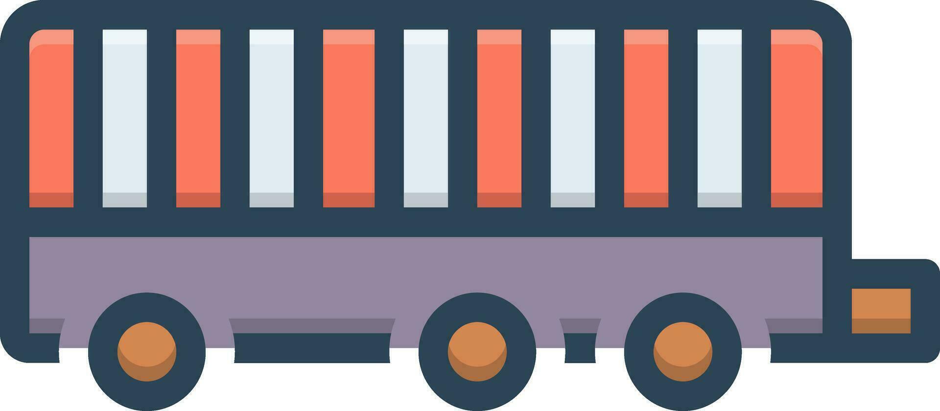 color icon for trailer vector