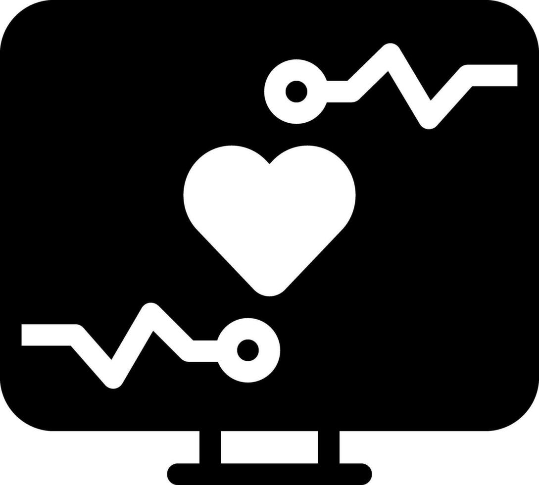 solid icon for monitoring vector