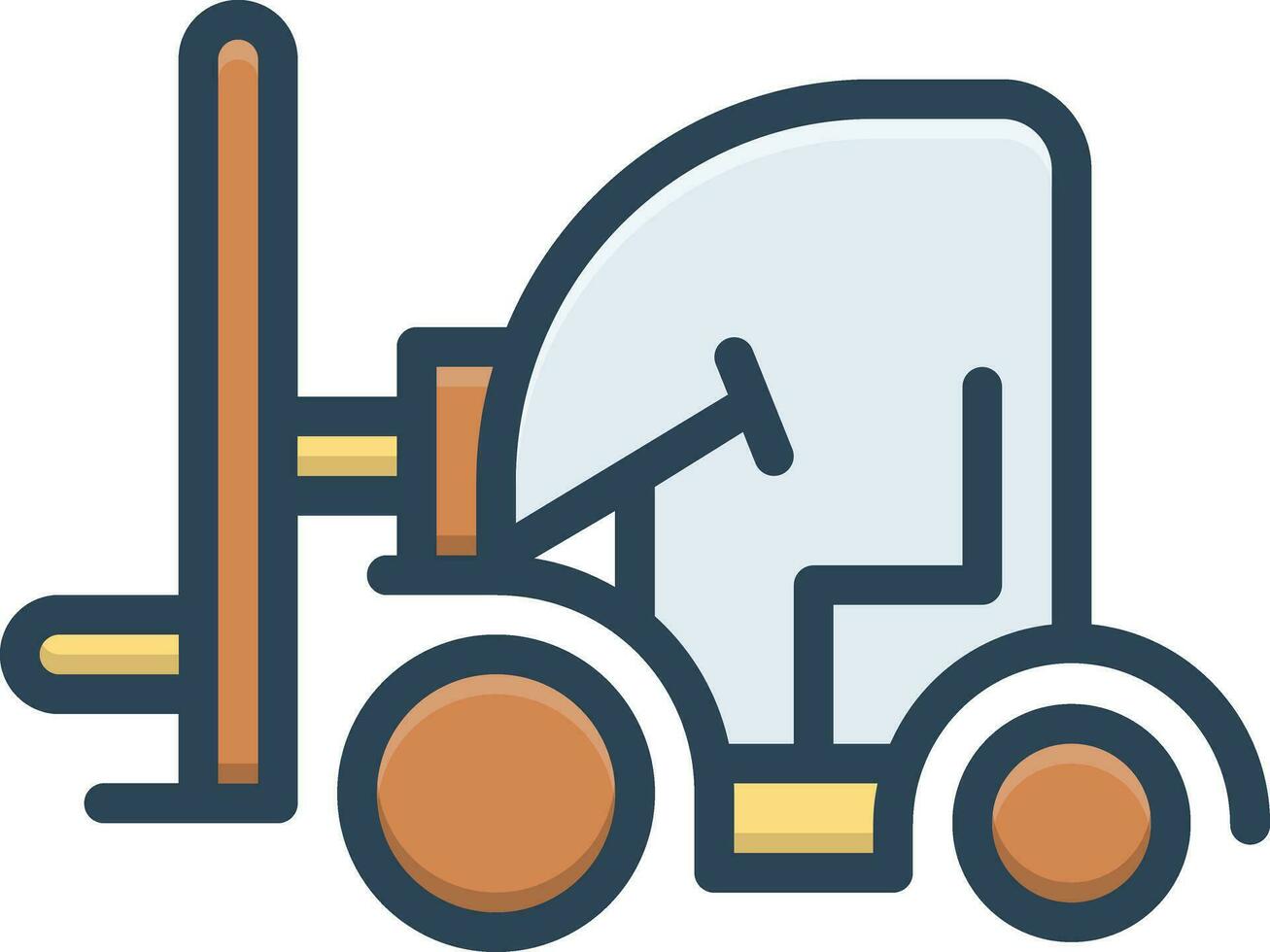 color icon for forklift vector