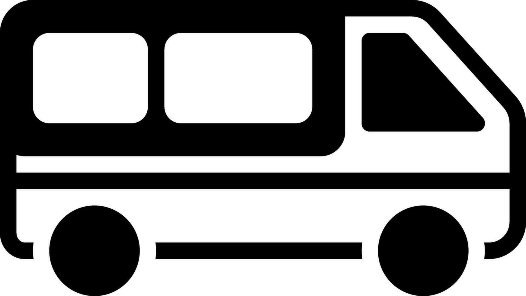 solid icon for van vector