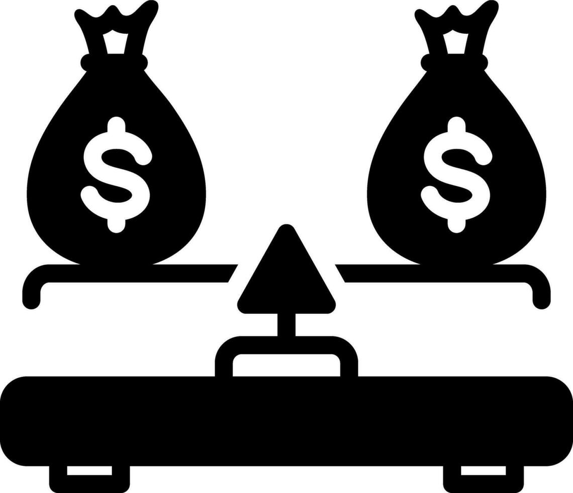 solid icon for budget vector