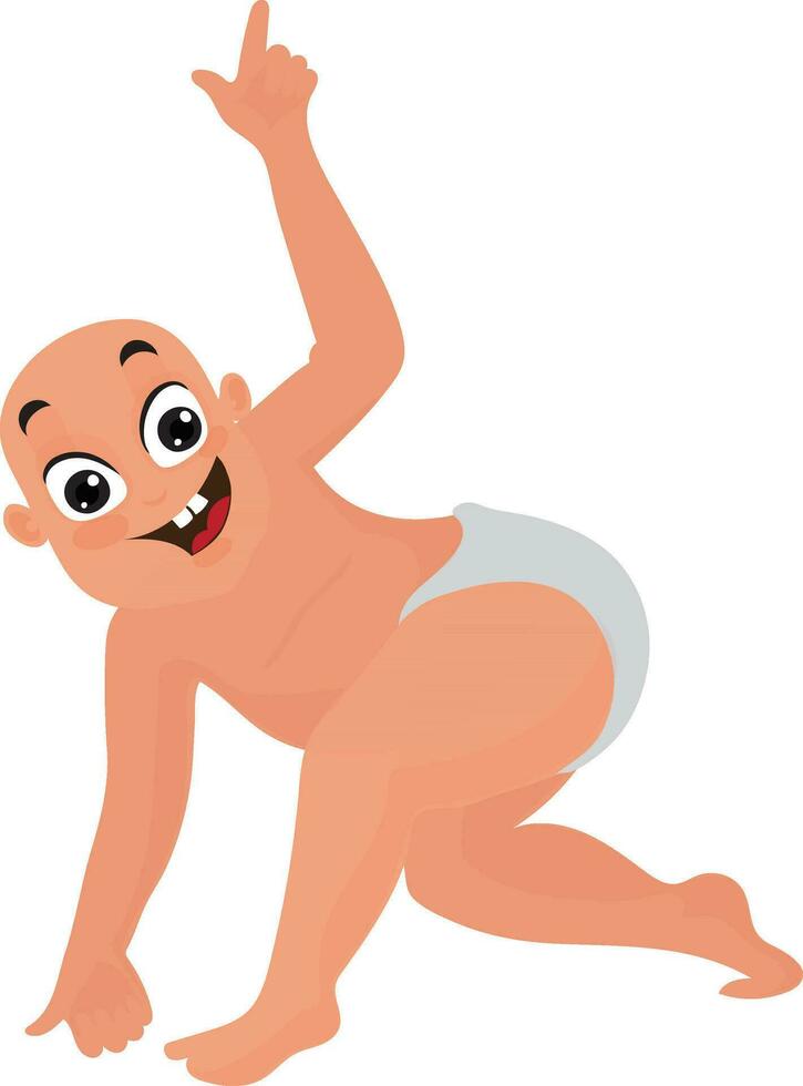 Cartoon character of a baby boy. vector