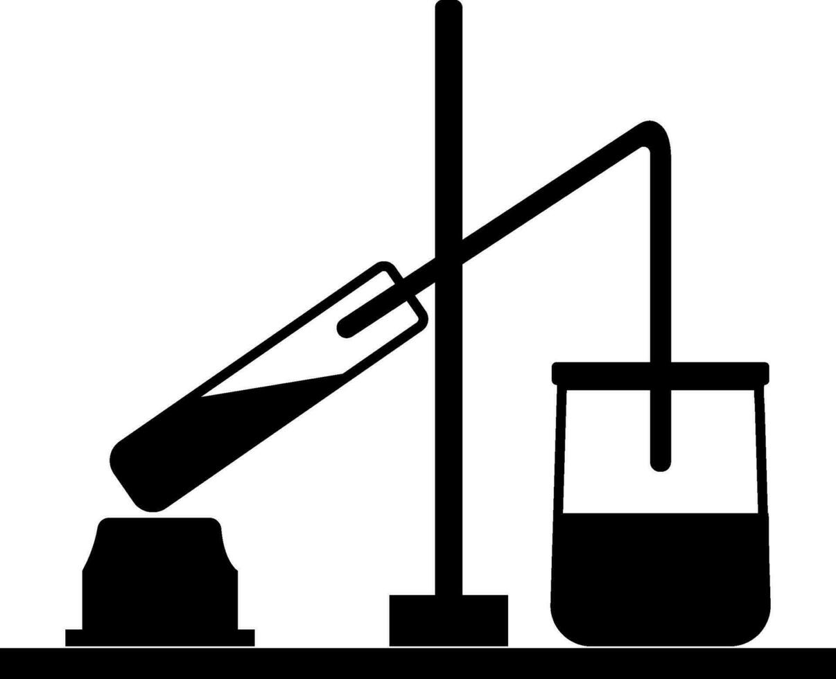 Chemical glassware sign or symbol. vector