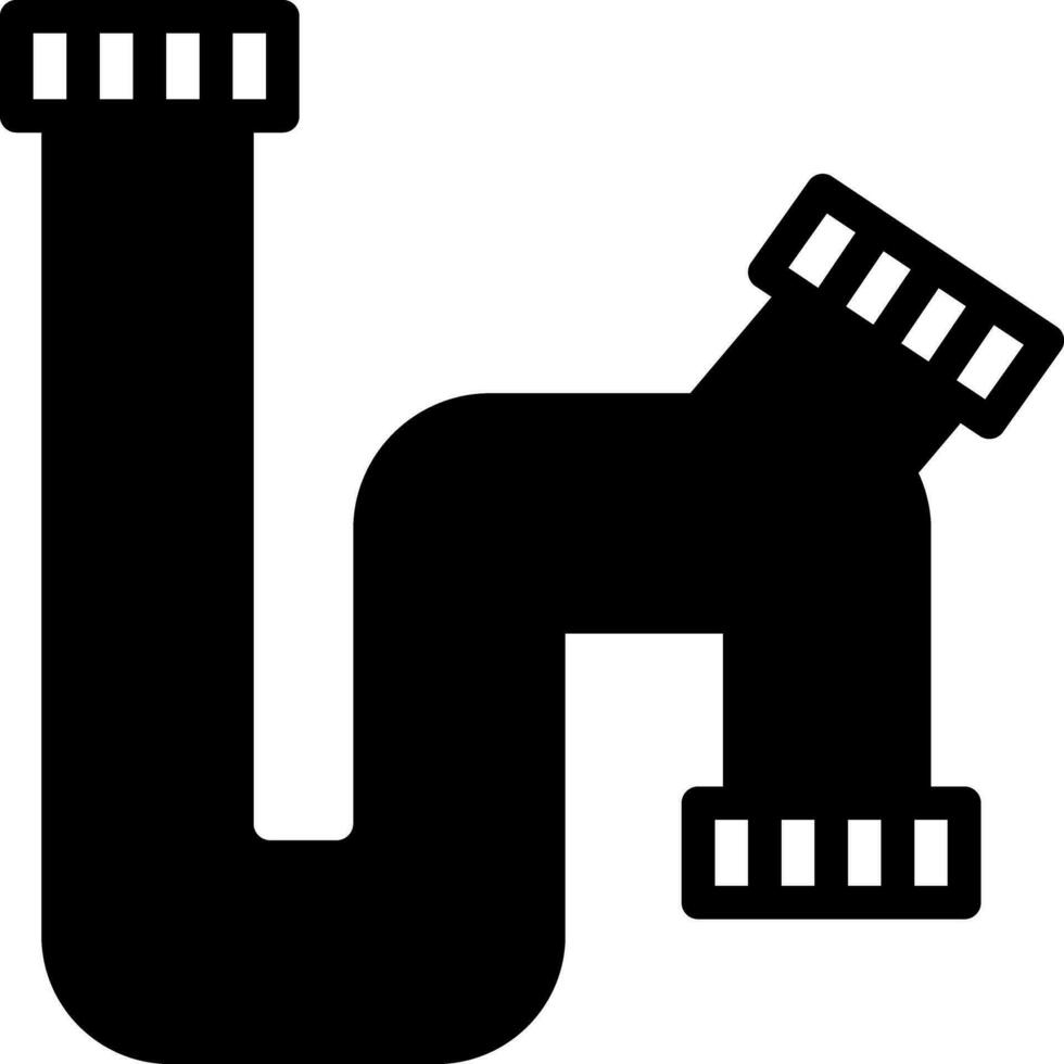 solid icon for pipe vector