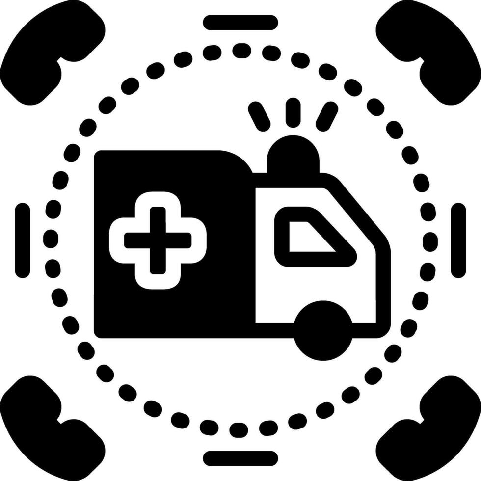 solid icon for emergencies vector