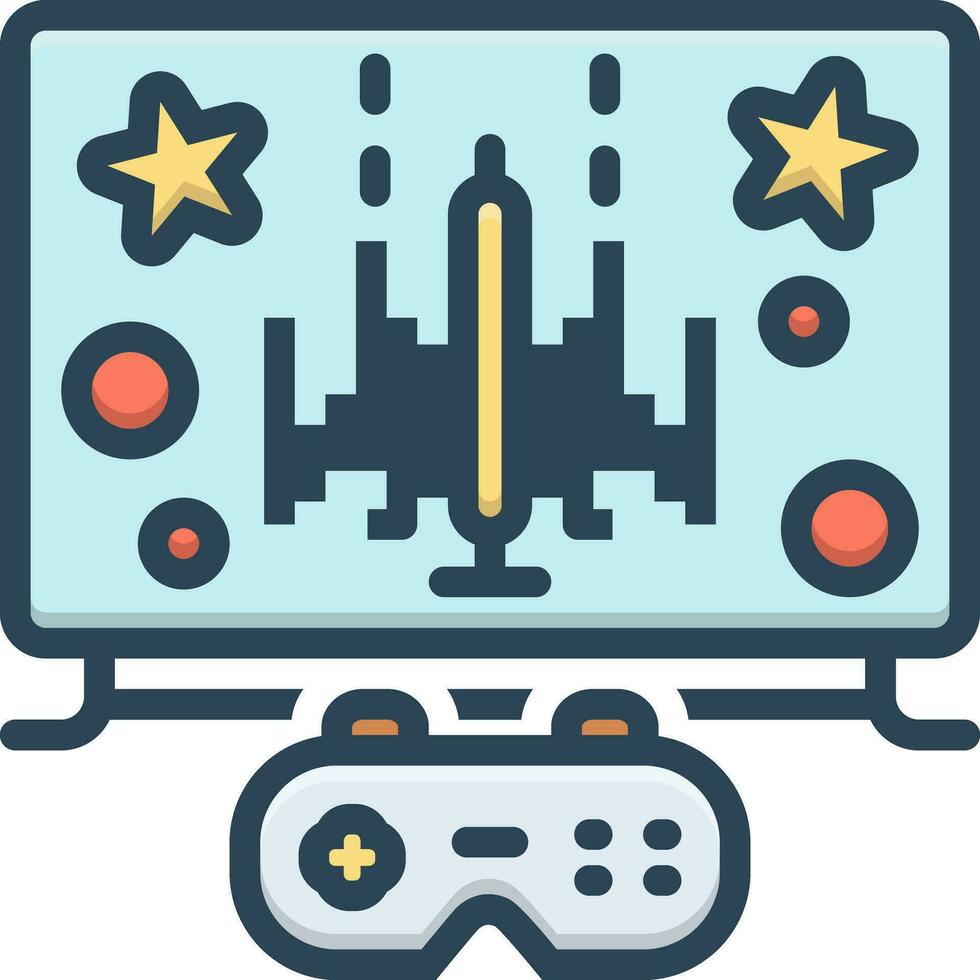 color icon for gaming vector