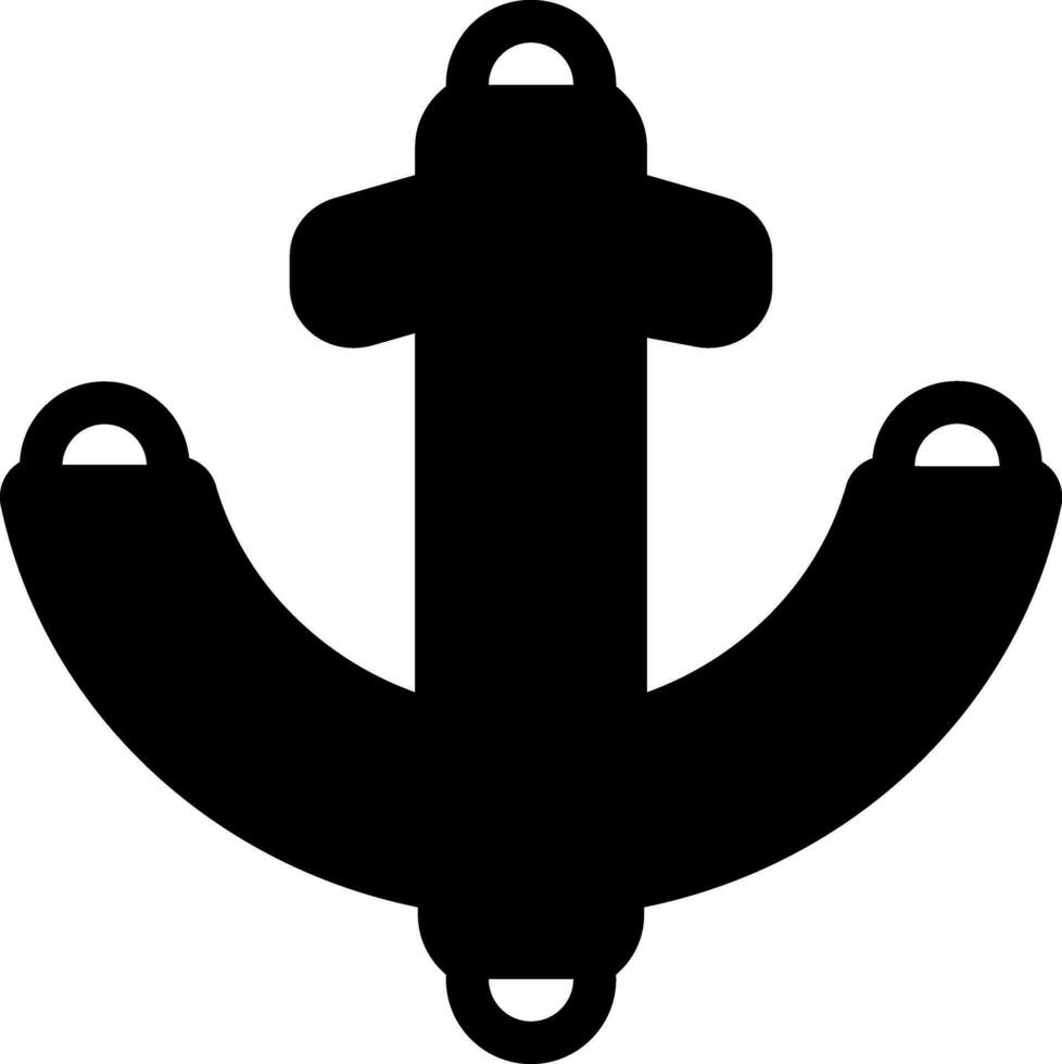 solid icon for anchor vector