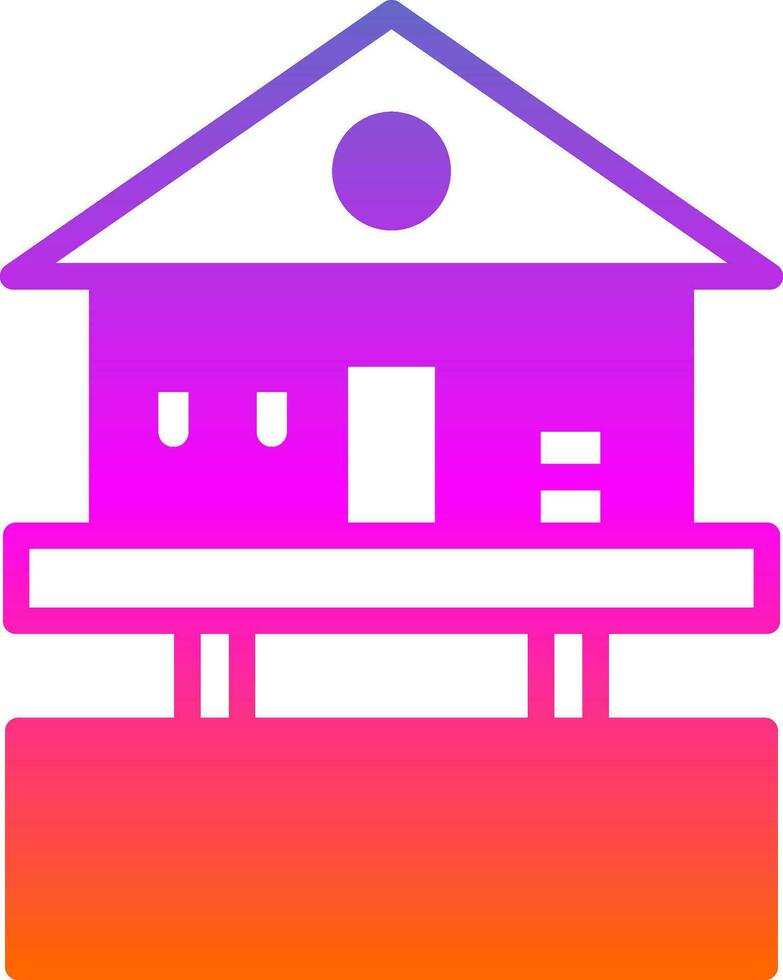 Beach hut Vector Icon Design