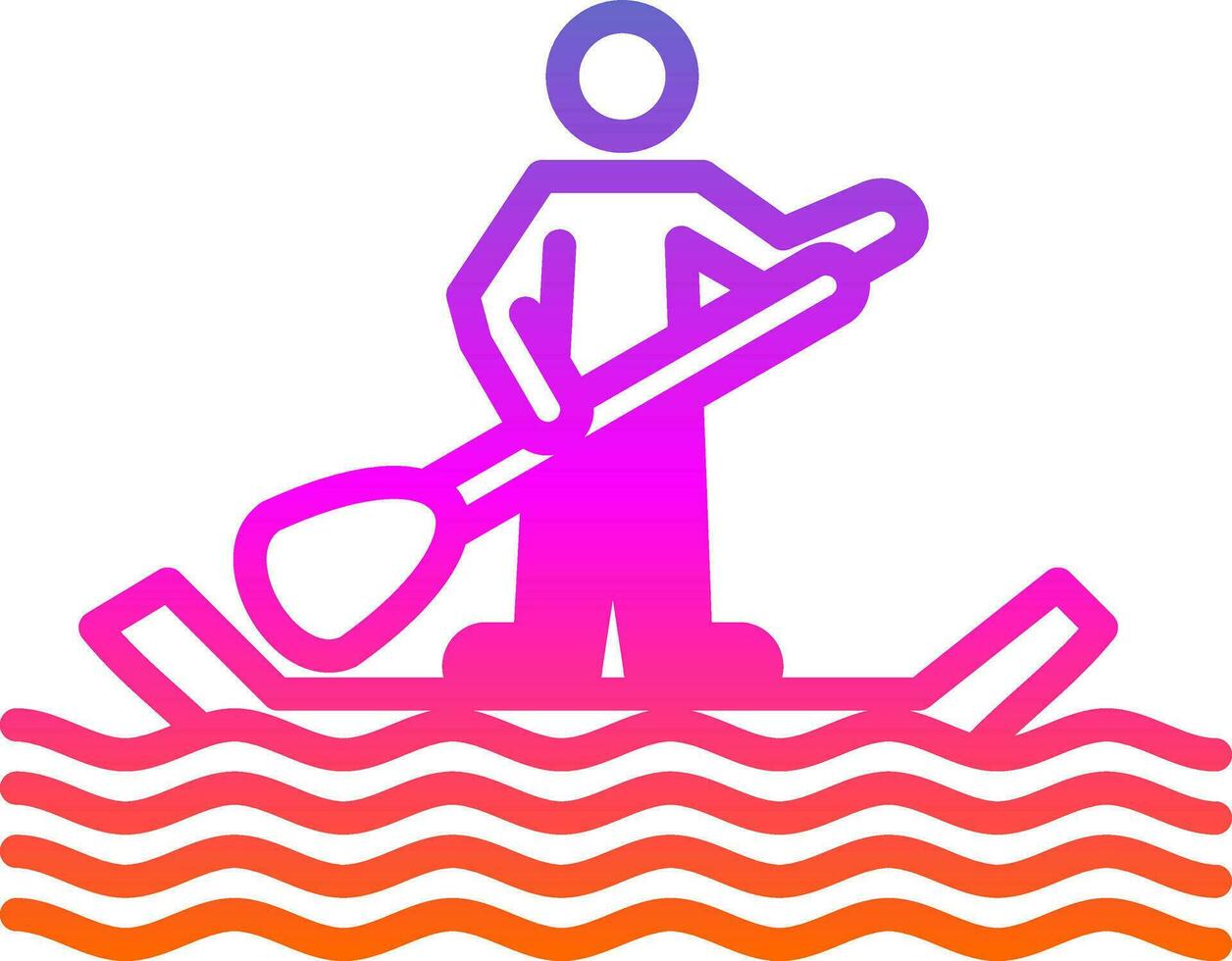 Paddle surf Vector Icon Design