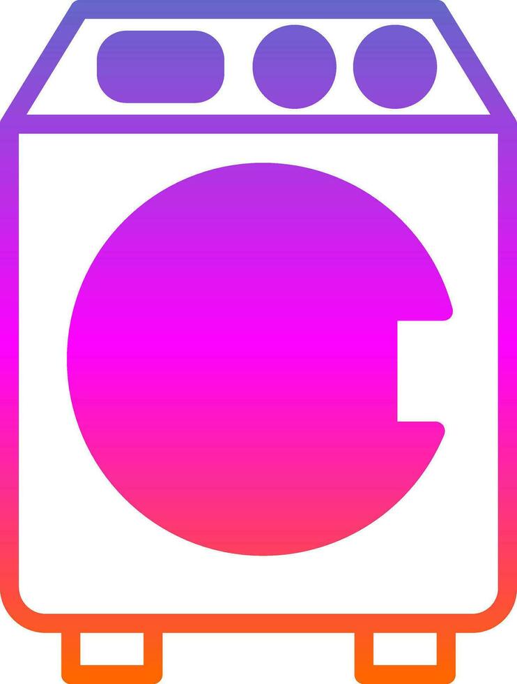 Washing machine Vector Icon Design