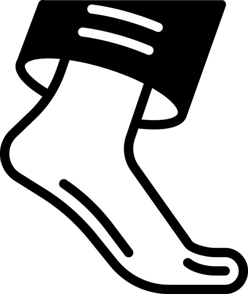 solid icon for foot vector