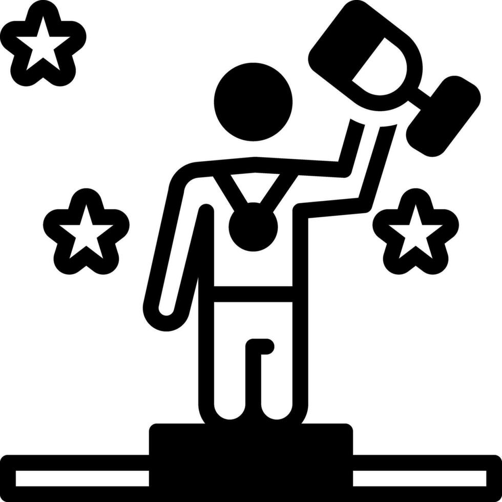 solid icon for winner vector