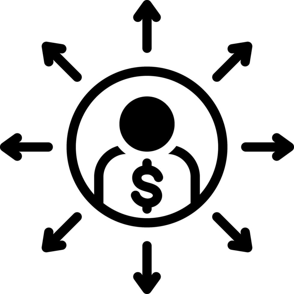 solid icon for liabilities vector