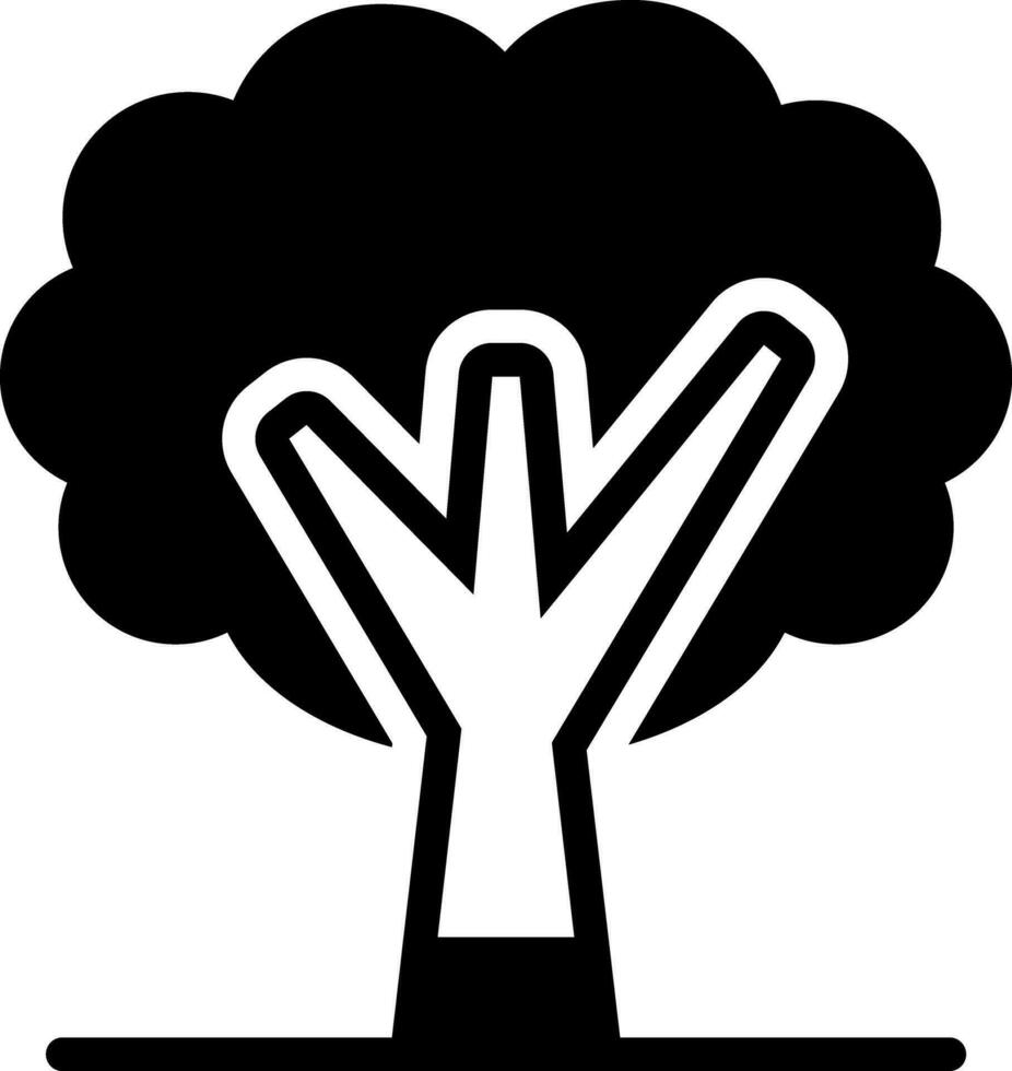 solid icon for tree vector