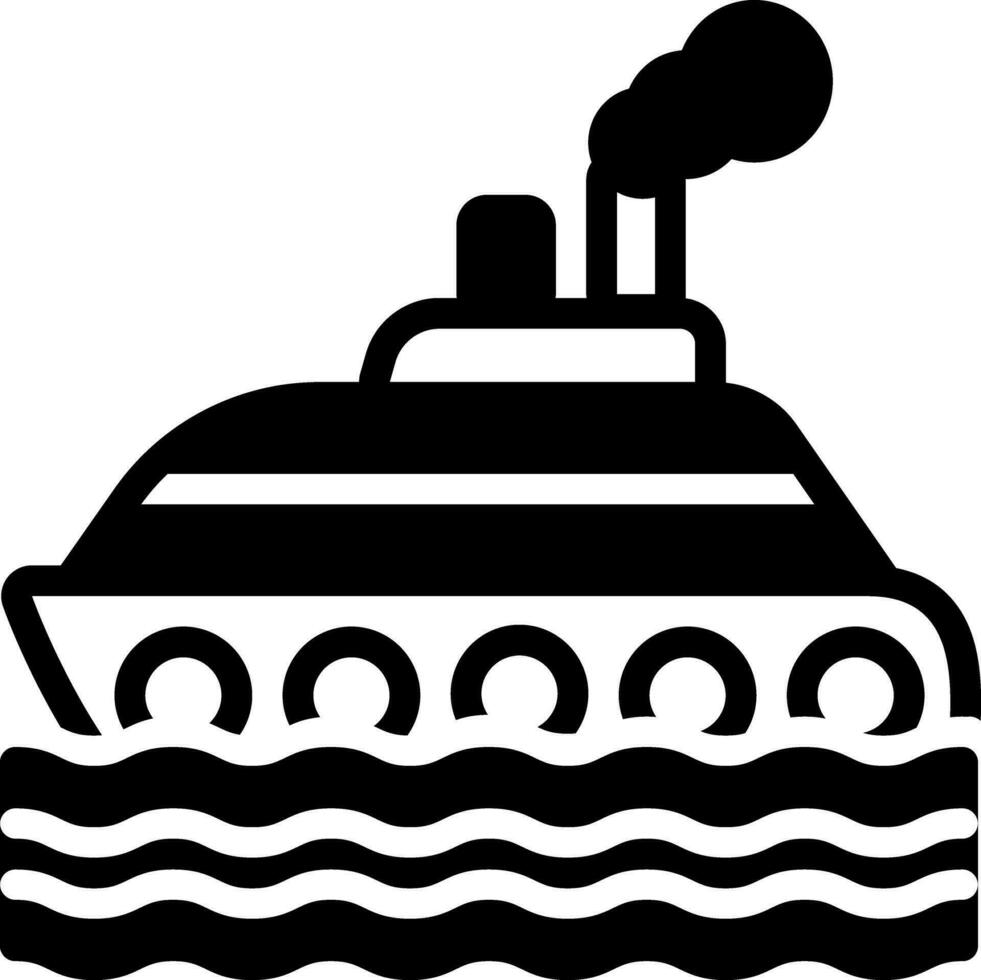 solid icon for ship vector