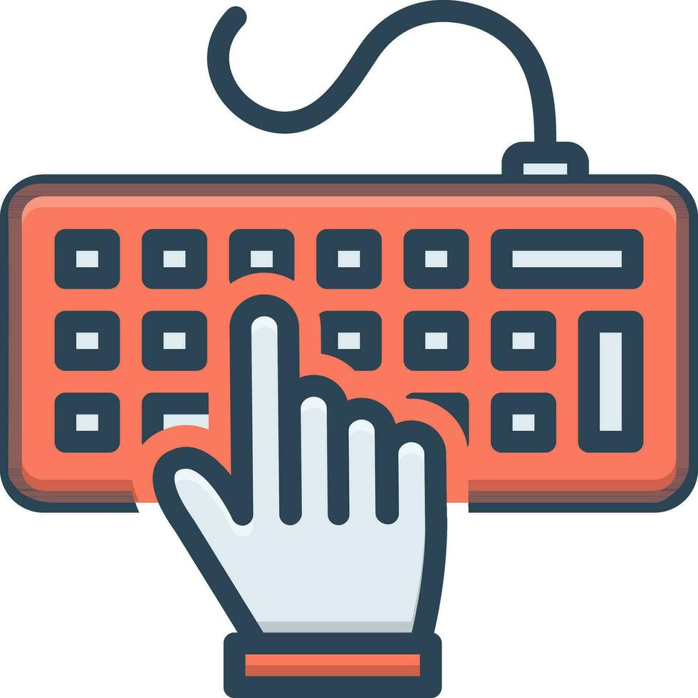 color icon for keypress vector