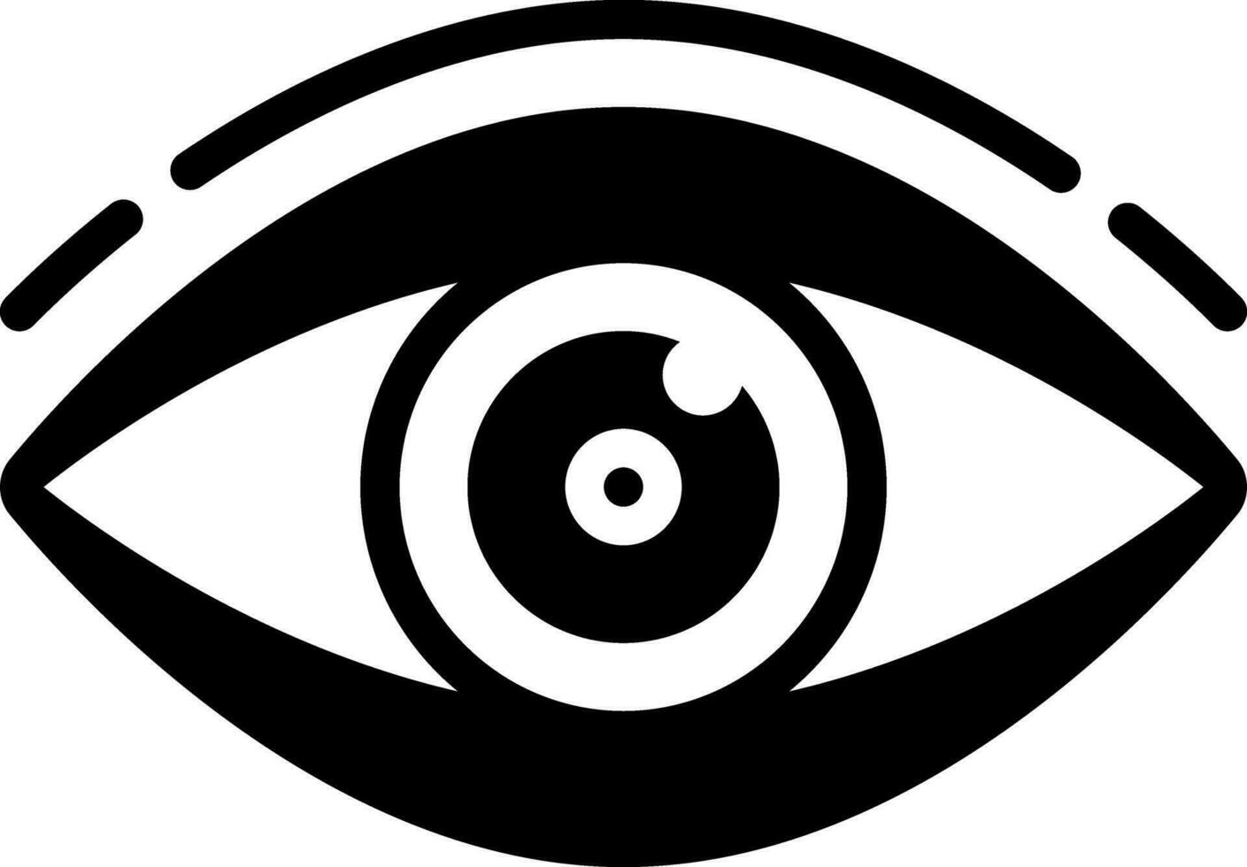 solid icon for vision vector