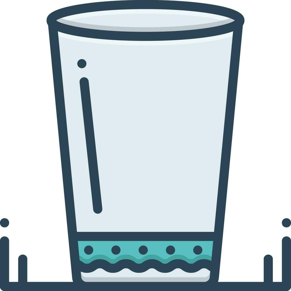 color icono para vaso vector