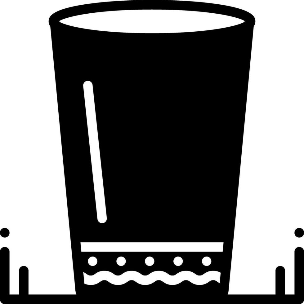 sólido icono para vaso vector