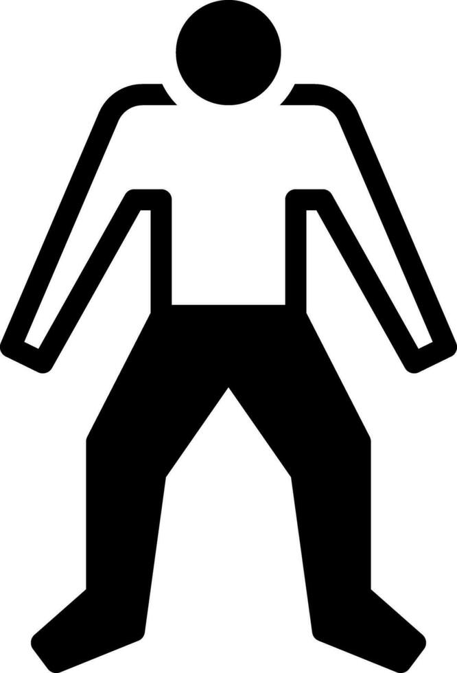 solid icon for human vector