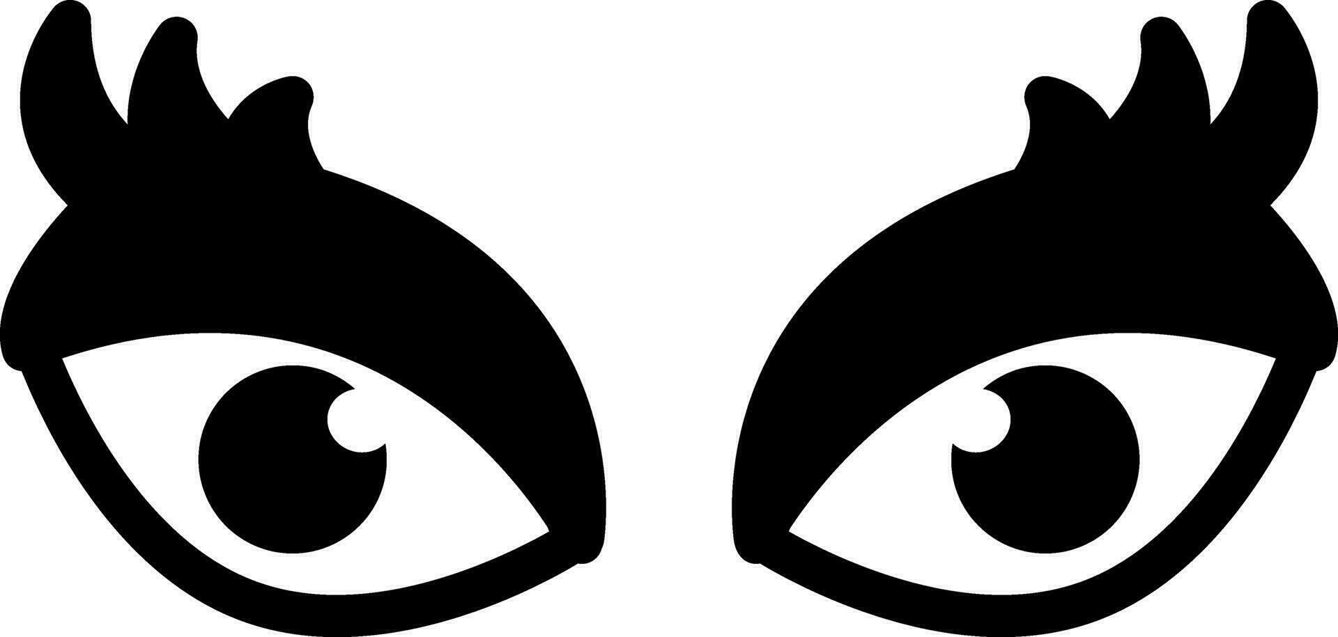 solid icon for eyes vector