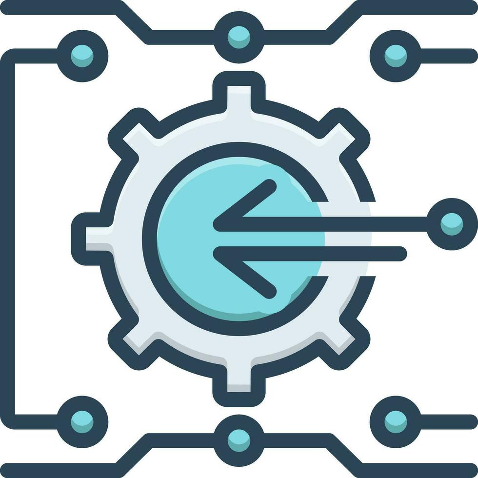 color icon for integration vector