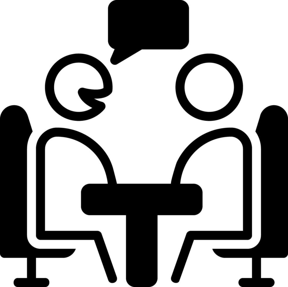 solid icon for consultant vector