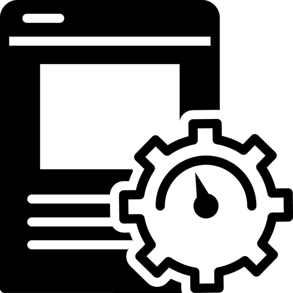 solid icon for page optimization vector