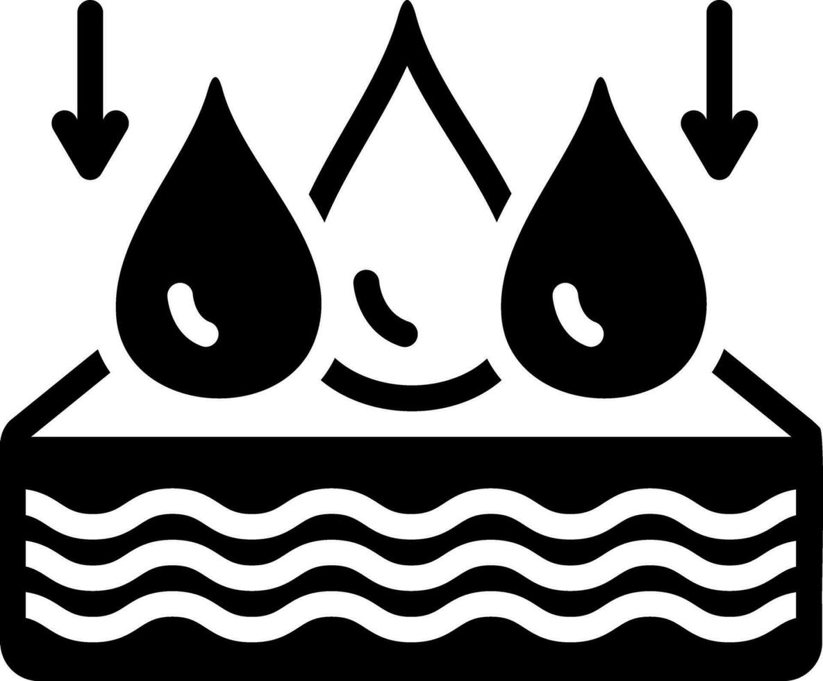 solid icon for absorbent vector