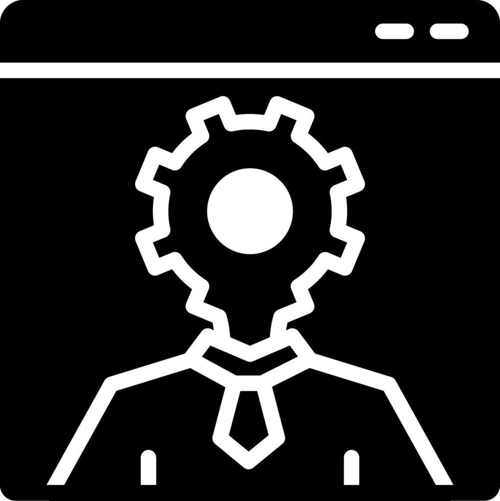 solid icon for seo specialist vector