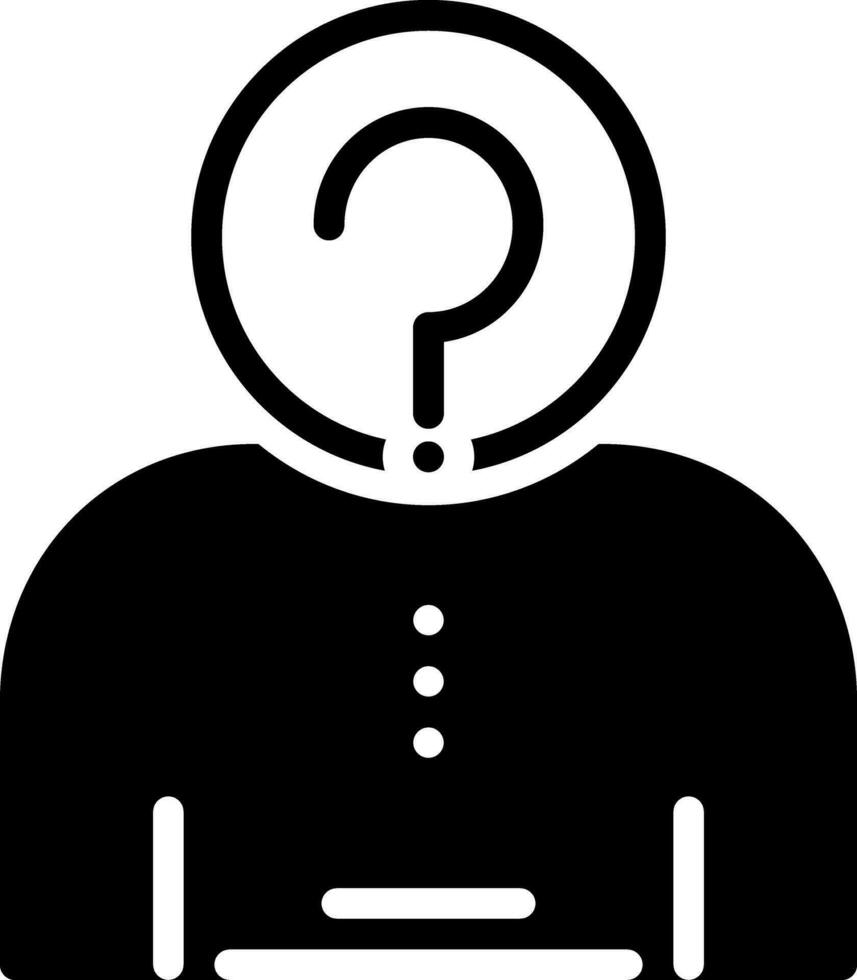 solid icon for anonymity vector