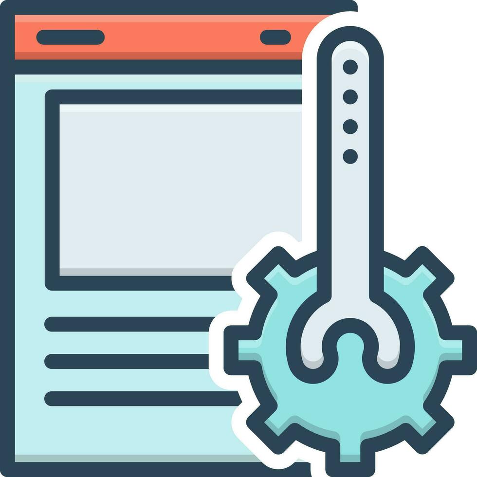 color icon for website optimization vector