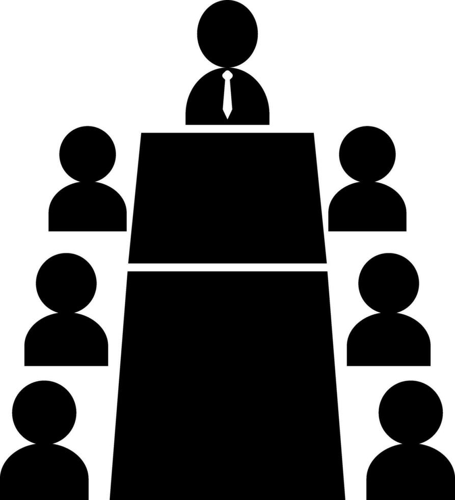 Business conference meeting icon or symbol. vector