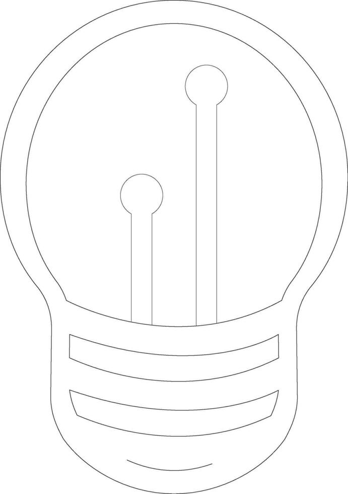 Electric bulb made by black line art. vector