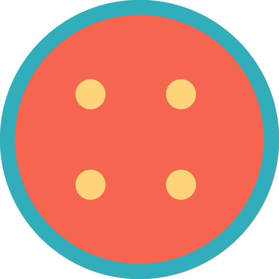 Yellow dots decorated orange and blue button. vector