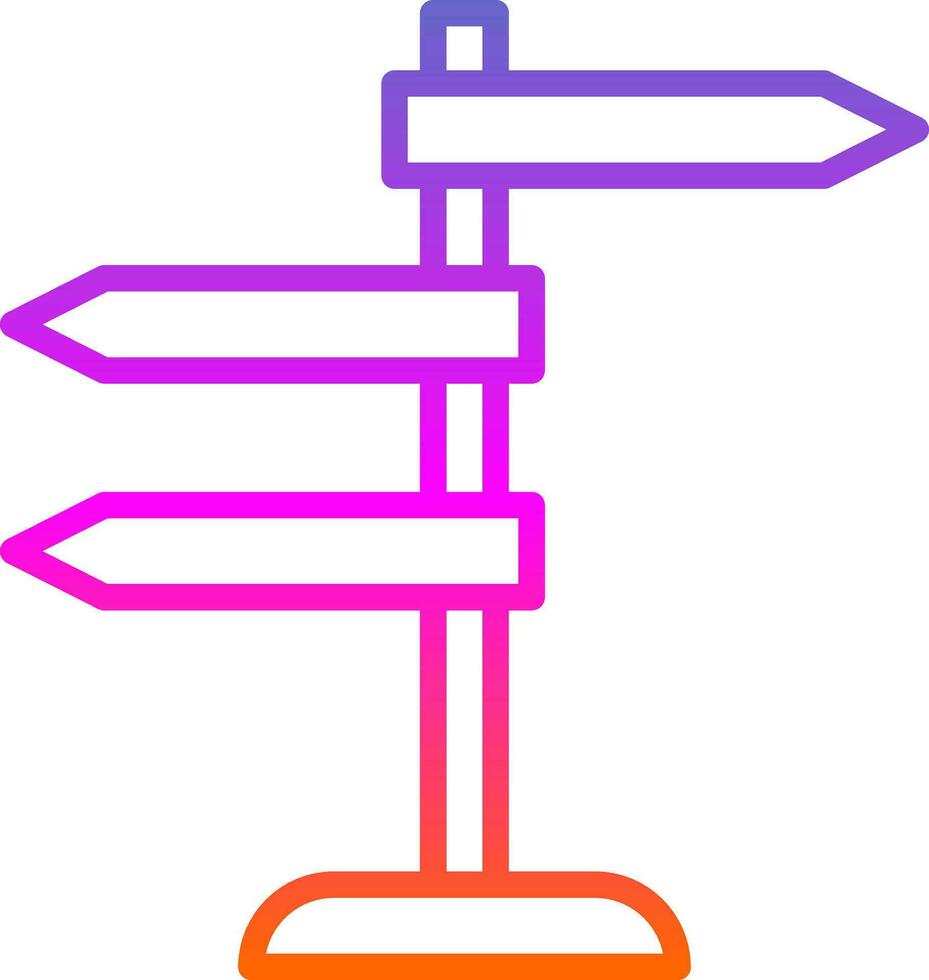 Signpost Vector Icon Design