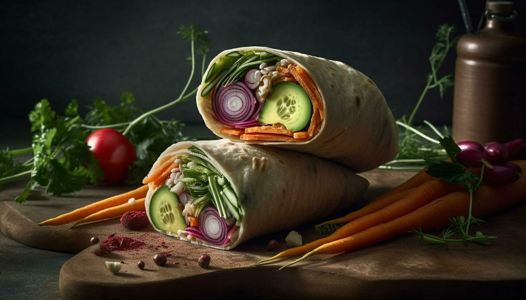 Salad Wrap Stock Photos, Images and Backgrounds for Free Download