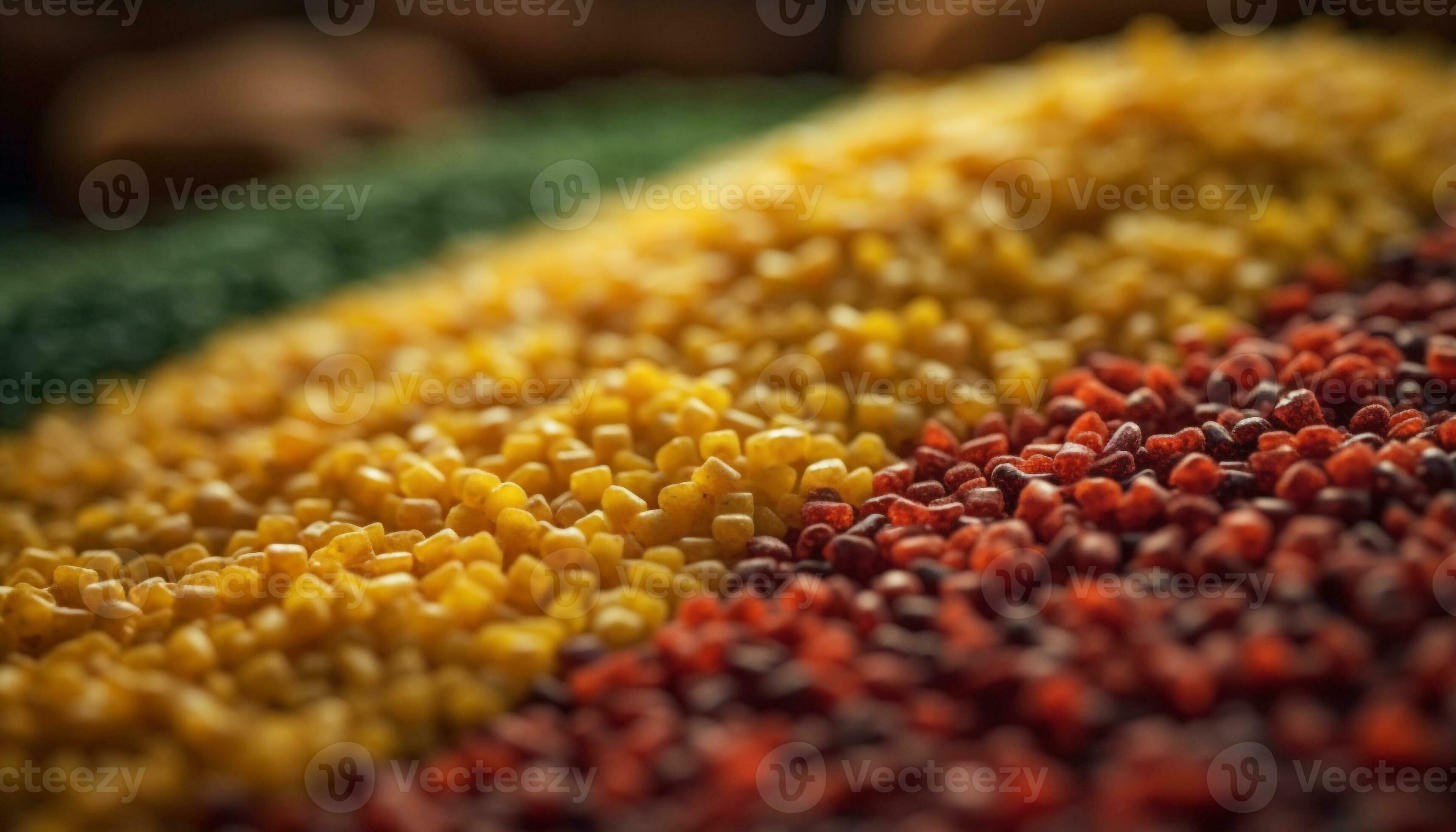 Abundant organic crop colorful and healthy ready for harvesting