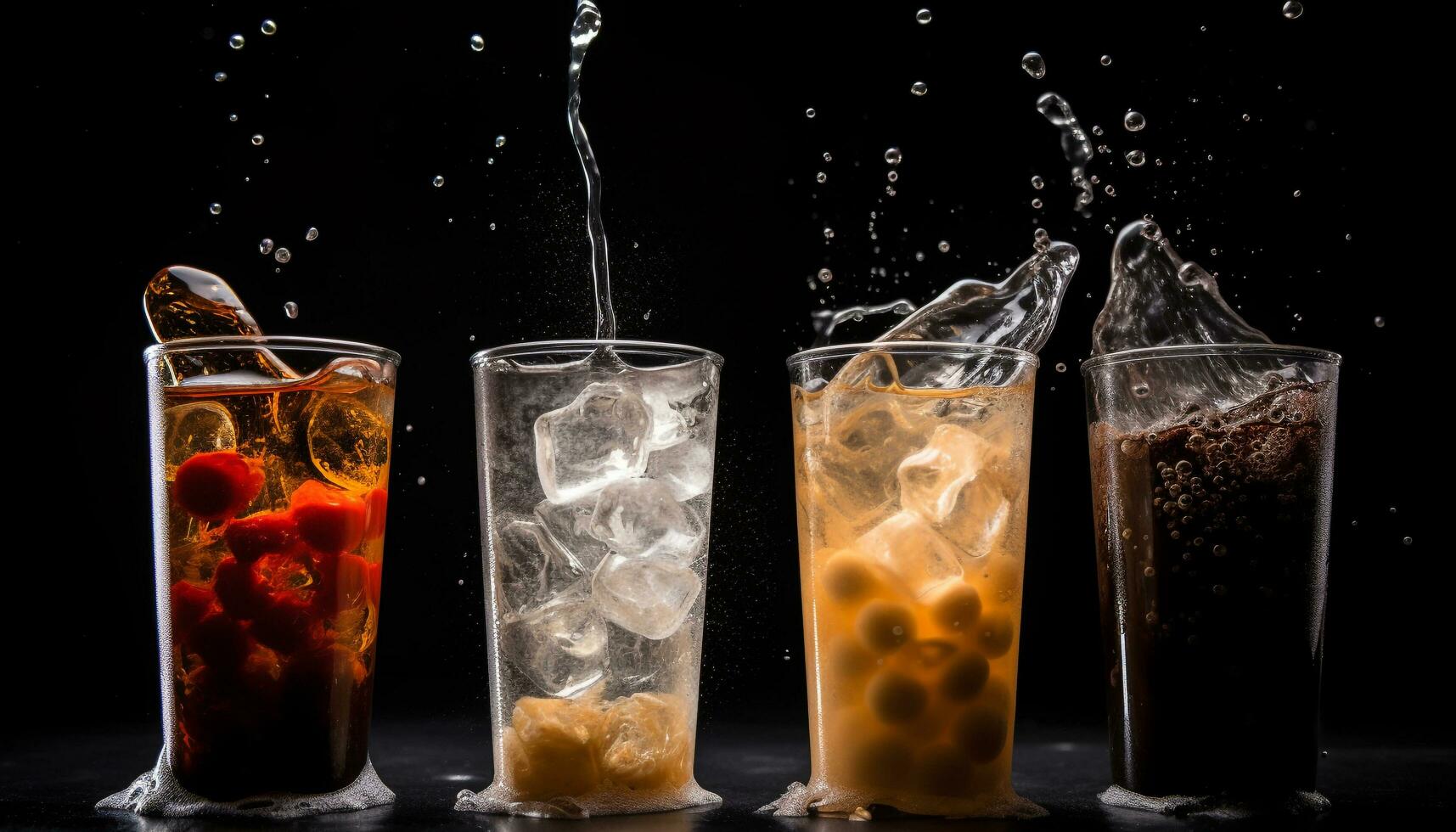 Refreshing cocktail with citrus fruit and bubbles in drinking glass