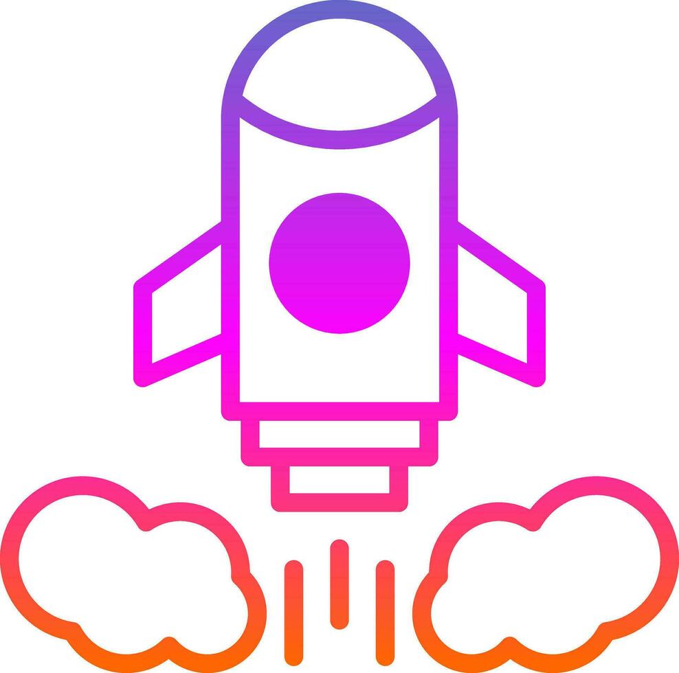Rocket launch Vector Icon Design