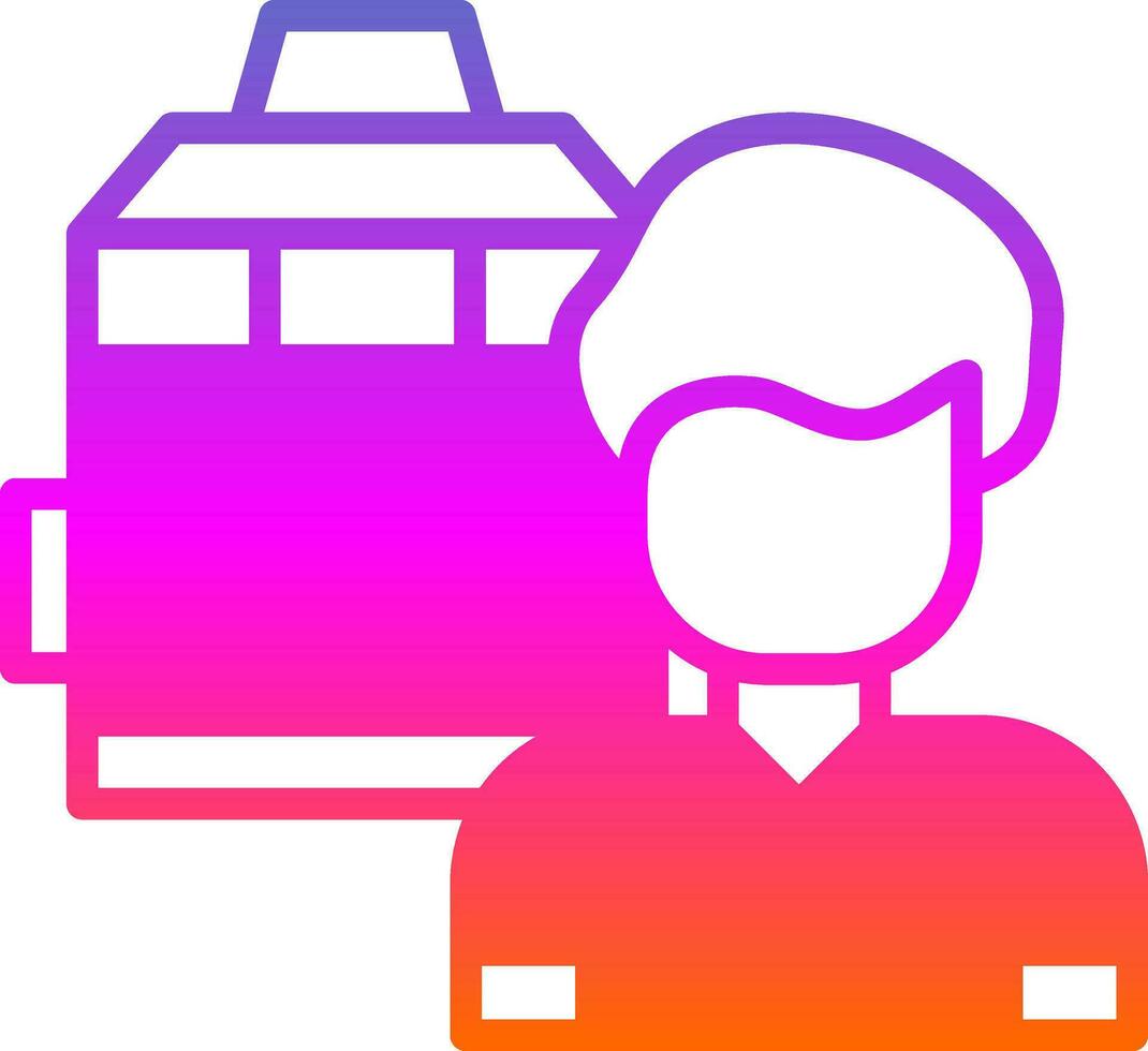 Backpacker Vector Icon Design