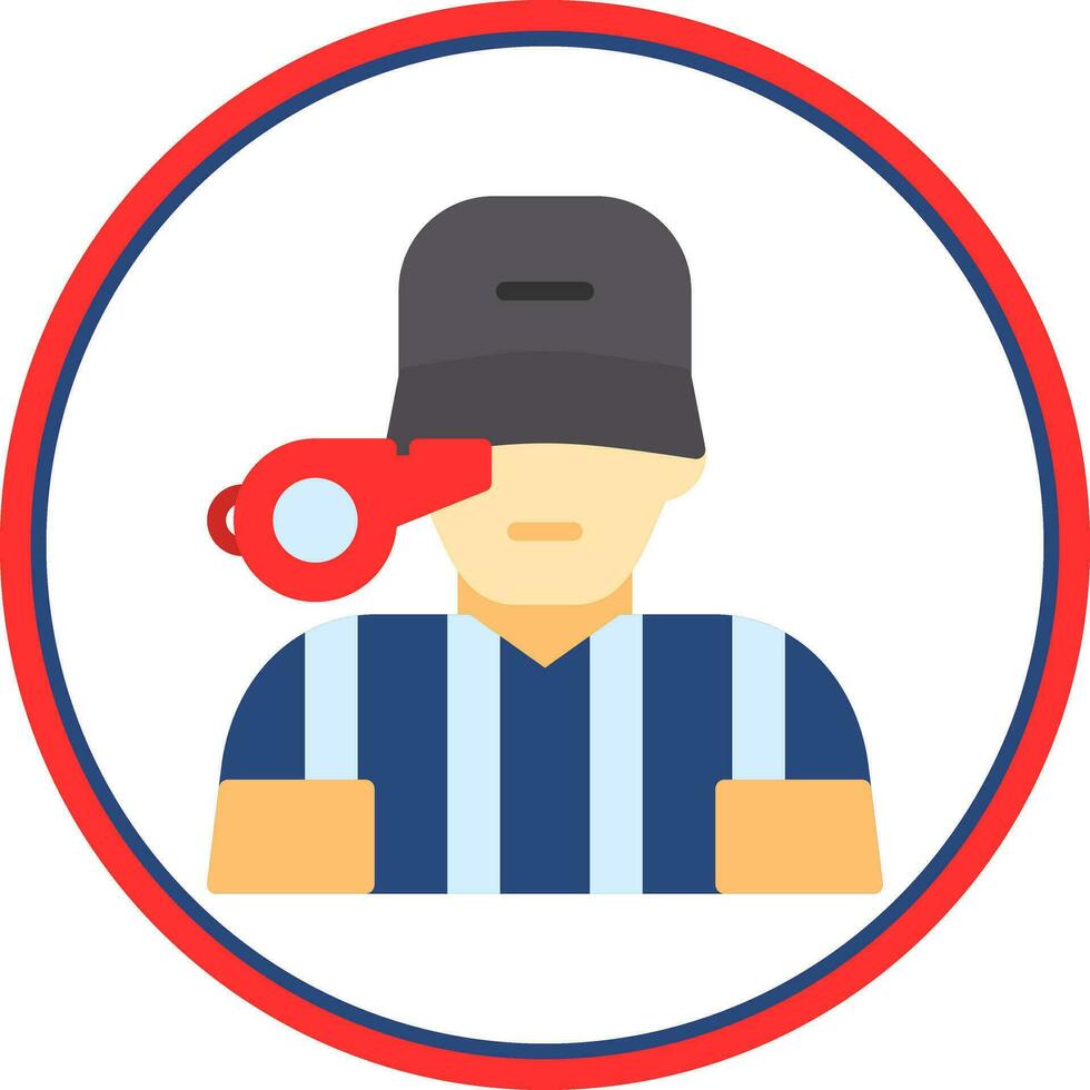 Referee Vector Icon Design