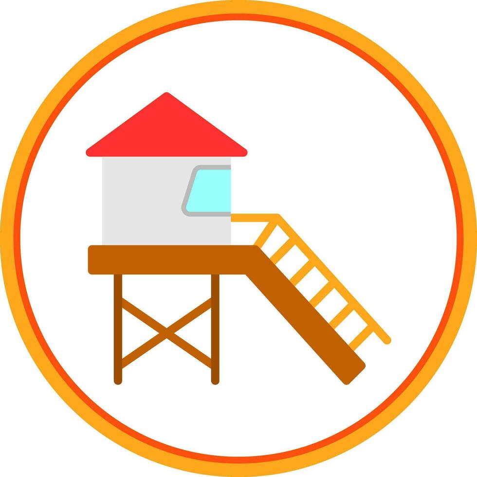Lifeguard tower Vector Icon Design